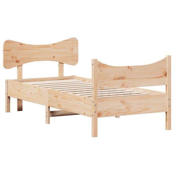 vidaXL Cadre de lit sans matelas 75x190 cm bois de pin massif