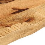 vidaXL Dessus de table 50x40x2 5 cm bord vif bois massif manguier brut