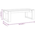 vidaXL Table basse chêne marron 102x50x35 cm bois d'ingénierie