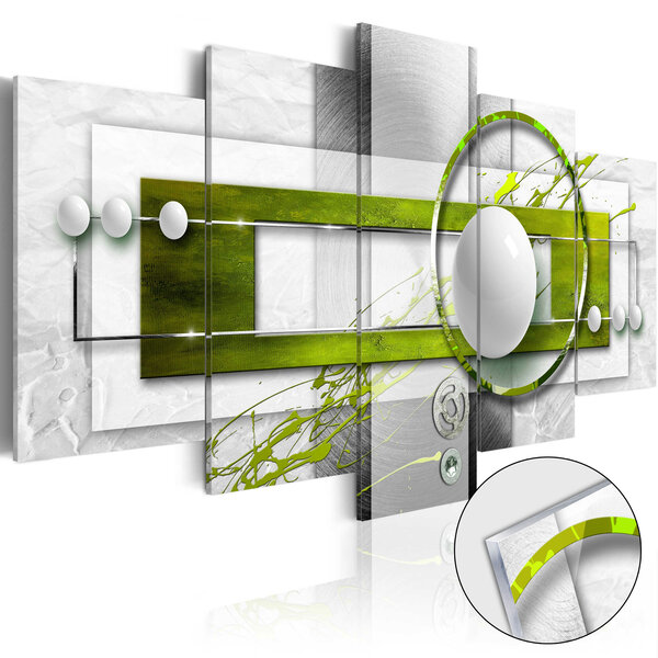 Tableau sur verre acrylique - green energy [glass] l x h en cm 200x100