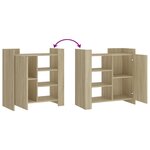 vidaXL Buffet chêne sonoma 73 5x35x75 cm bois d'ingénierie