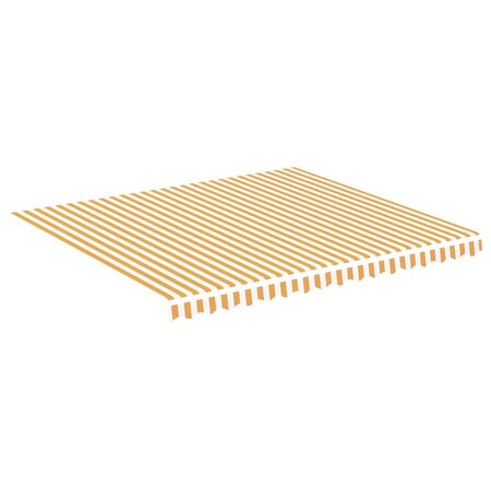 vidaXL Tissu de remplacement pour auvent Jaune et blanc 4x3 5 m