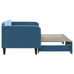 vidaXL Lit de jour avec lit gigogne bleu 90x200 cm velours