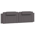 vidaXL Cadre de lit avec lumières LED gris 180x200 cm similicuir
