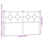 vidaXL Tête de lit métal blanc 160 cm