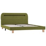 vidaXL Cadre de lit avec LED Vert Tissu 140x200 cm