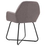 vidaXL Chaises à manger lot de 4 taupe tissu