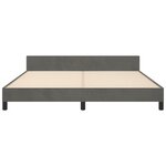 vidaXL Cadre de lit avec tête de lit Gris foncé 160x200 cm Velours