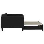 vidaXL Lit de jour avec lit gigogne noir 90x190 cm tissu
