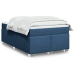 vidaXL Sommier à lattes de lit avec matelas Bleu 120x200 cm Tissu