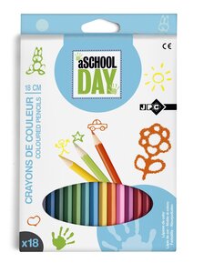 Boite de 18 crayons de couleur 18 cm Assortis JPC