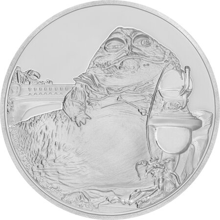 Pièce de monnaie 2 Dollars Niue 2018 1 once argent BE – Jabba Le Hutt