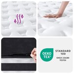vidaXL Matelas à ressorts ensachés moyen 80x200 cm