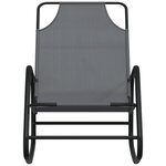 vidaXL Chaises longues à bascule lot de 2 Gris Acier et textilène