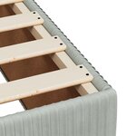 vidaXL Sommier à lattes de lit et matelas Gris clair 140x190cm Velours