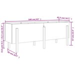 vidaXL Lit surélevé de jardin 160x50x57 cm bois Douglas massif
