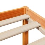 vidaXL Cadre de lit avec tête de lit cire marron 75x190 cm bois de pin