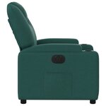vidaXL Fauteuil inclinable électrique Vert foncé Tissu