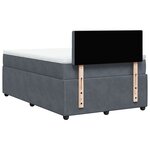 vidaXL Sommier à lattes de lit et matelas Gris foncé 120x200cm Velours
