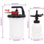 vidaXL Purgeur de frein blanc et noir 3 L