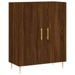 vidaXL Buffet haut Chêne marron 69 5x34x180 cm Bois d'ingénierie