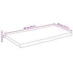 vidaXL Dessus de table 90x40x3 8 cm rectangulaire bois massif acacia