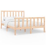 vidaXL Cadre de lit Bois de pin massif 120x200 cm