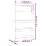 vidaXL Bibliothèque/Séparateur de pièce Sonoma gris Bois d'ingénierie
