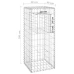 vidaXL Poteaux à panier de gabion 2 Pièces 40x40x100 cm Fer