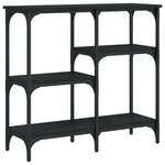 vidaXL Table console noir 80x29x75 cm bois d'ingénierie