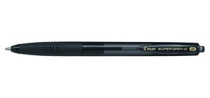 Stylo Bille Rétractable SUPER GRIP G Pointe Moyenne Noir PILOT