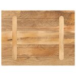vidaXL Dessus de table 80x60x3 8 cm rectangulaire bois massif manguier