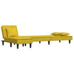 vidaXL Canapé-lit en forme de L jaune 255x140x70 cm velours