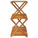 vidaXL Étagère pliable à 3 niveaux Marron 70x31x63 cm Bois d'acacia