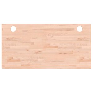 vidaXL Dessus de bureau 100x50x2 5 cm bois massif de hêtre