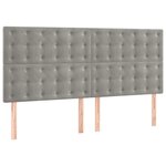 vidaXL Cadre de lit avec tête de lit Gris clair 140x200 cm