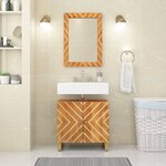 vidaXL Ensemble d'armoires de bain 2 Pièces marron noir bois de manguier