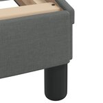 vidaXL Cadre de lit avec tête de lit Gris foncé 100x200 cm Tissu