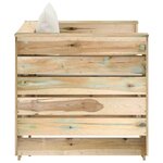 vidaXL Salon de jardin 2 Pièces avec coussins vert bois imprégné