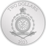Pièce de monnaie en Argent 2 Dollars g 31.1 (1 oz) Millésime 2023 Marvel Niue BLACK PANTHER