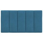 vidaXL Coussin de tête de lit bleu 80 cm velours