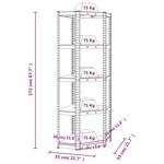 vidaXL Étagère d'angle à 5 niveaux Bleu Acier et bois d'ingénierie