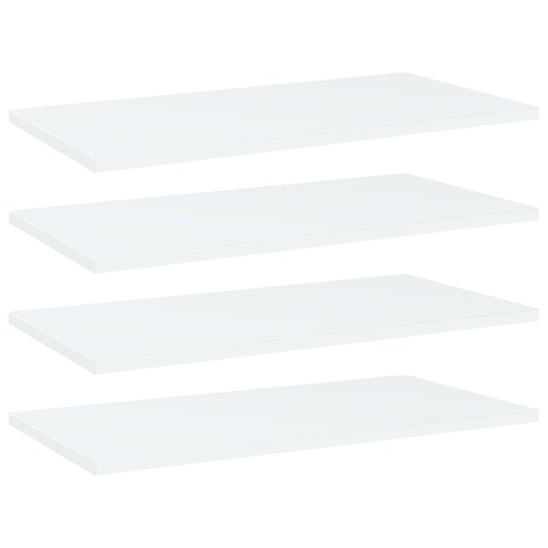 vidaXL Panneaux de bibliothèque 4 Pièces Blanc 60x30x1 5 cm Aggloméré