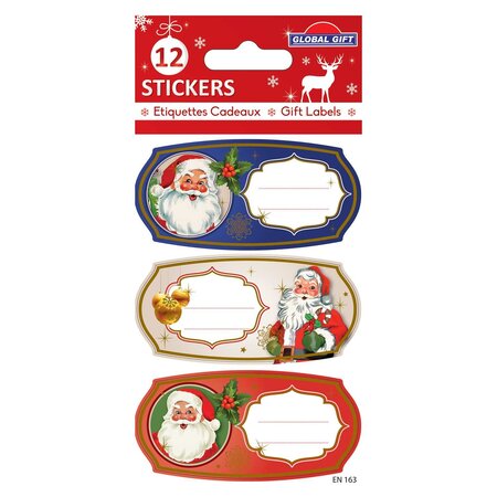 Sticker Noël 4 étiquettes pour cadeaux - Autocollants stickers