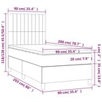 vidaXL Sommier à lattes de lit et matelas et LED Marron foncé 90x200cm