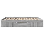 vidaXL Cadre de lit sonoma gris 160x200 cm bois d'ingénierie