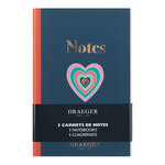 Lot De 3 Carnets A6 Lignés - Bleu  Ivoire  Pastel - Draeger paris