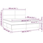 vidaXL Sommier à lattes de lit avec matelas Crème 200x200 cm Tissu
