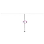 vidaXL Jeu de poteaux d'auvent blanc 600x245 cm fer