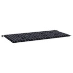 vidaXL Coussin de banc de jardin carreaux noir 120x50x4cm tissu oxford